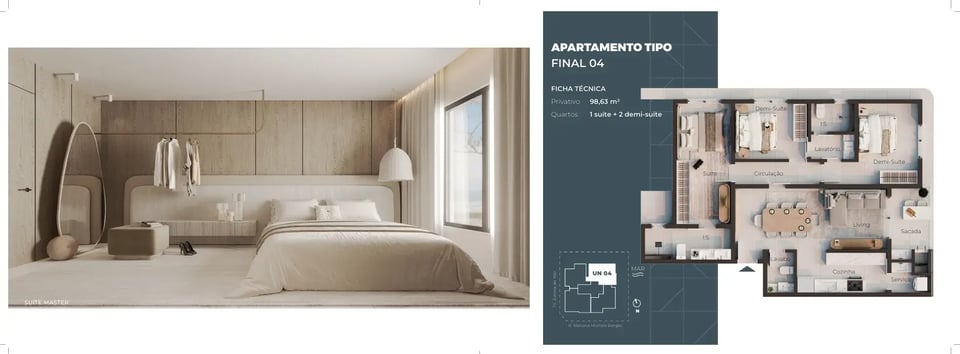 Apto 204 - Treviso - Condomínio Residencial e Comercial