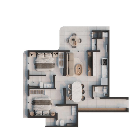 Apto 302 - Treviso - Condomínio Residencial e Comercial