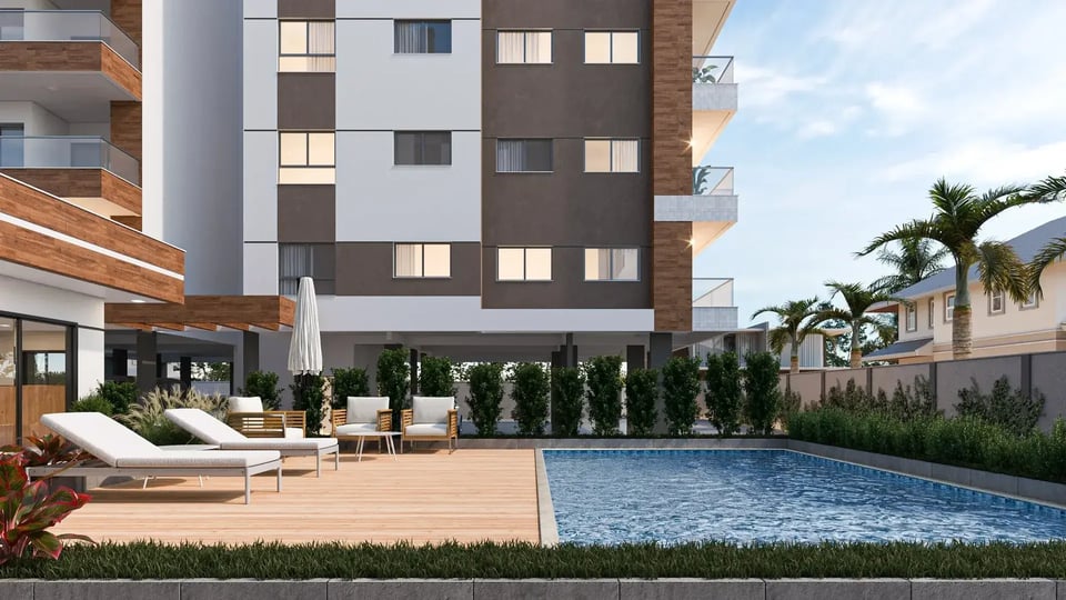 Apto 204 – 2 dormitórios (1 suíte) com 1 vaga no Condomínio Lisboa – Itapoá/SC